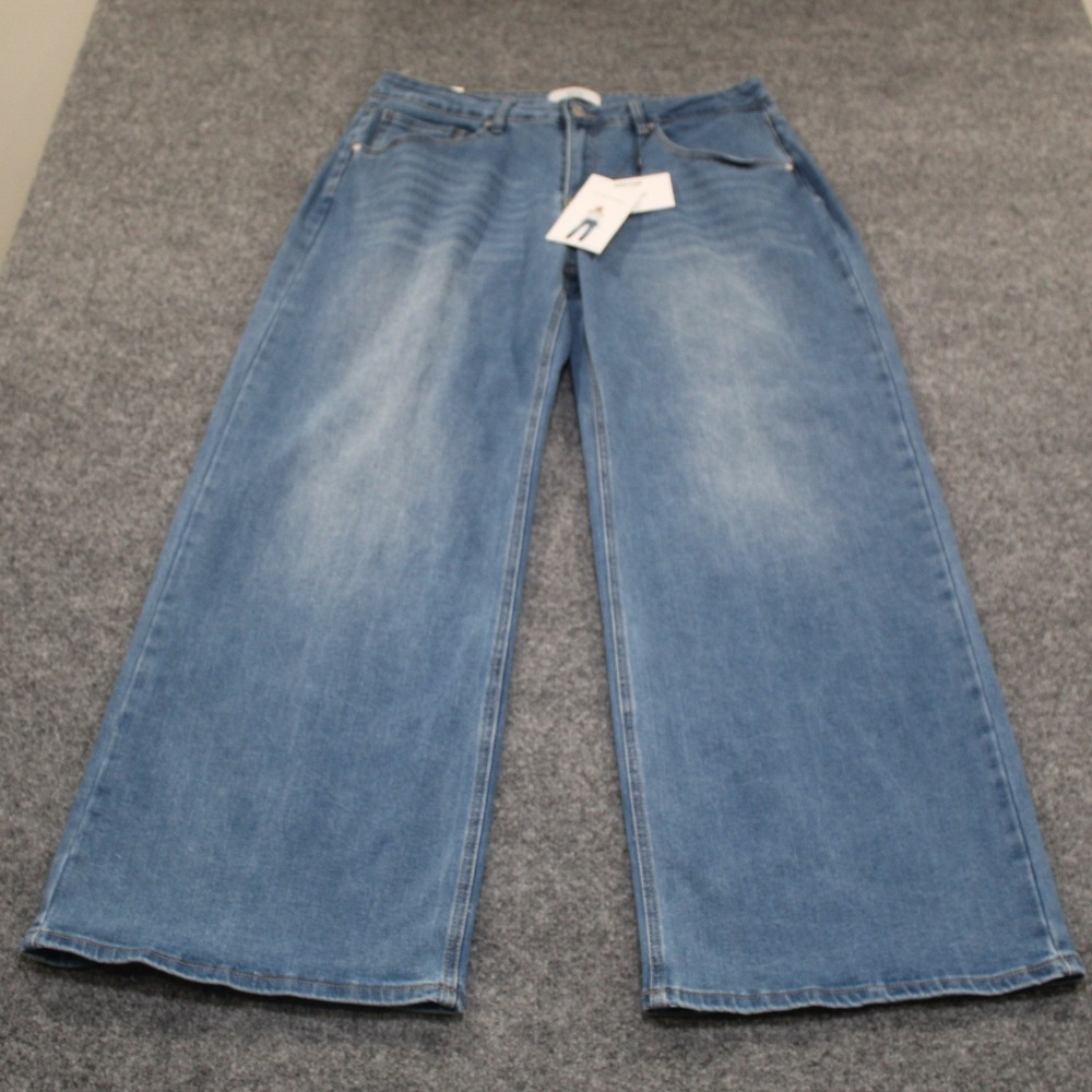 RISE Women's Jeans Size 17 Wide Leg Medium Wash Cotton Blend NEW WITH TAGS - Picture 5 of 14